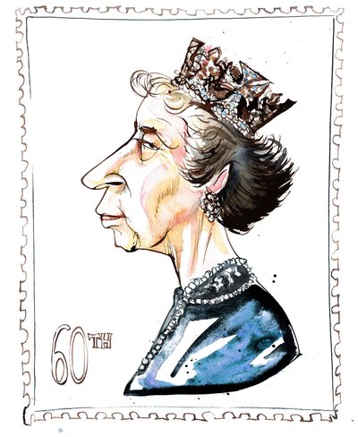 Elizabeth Windsor (caricatura) de Neale Osborne